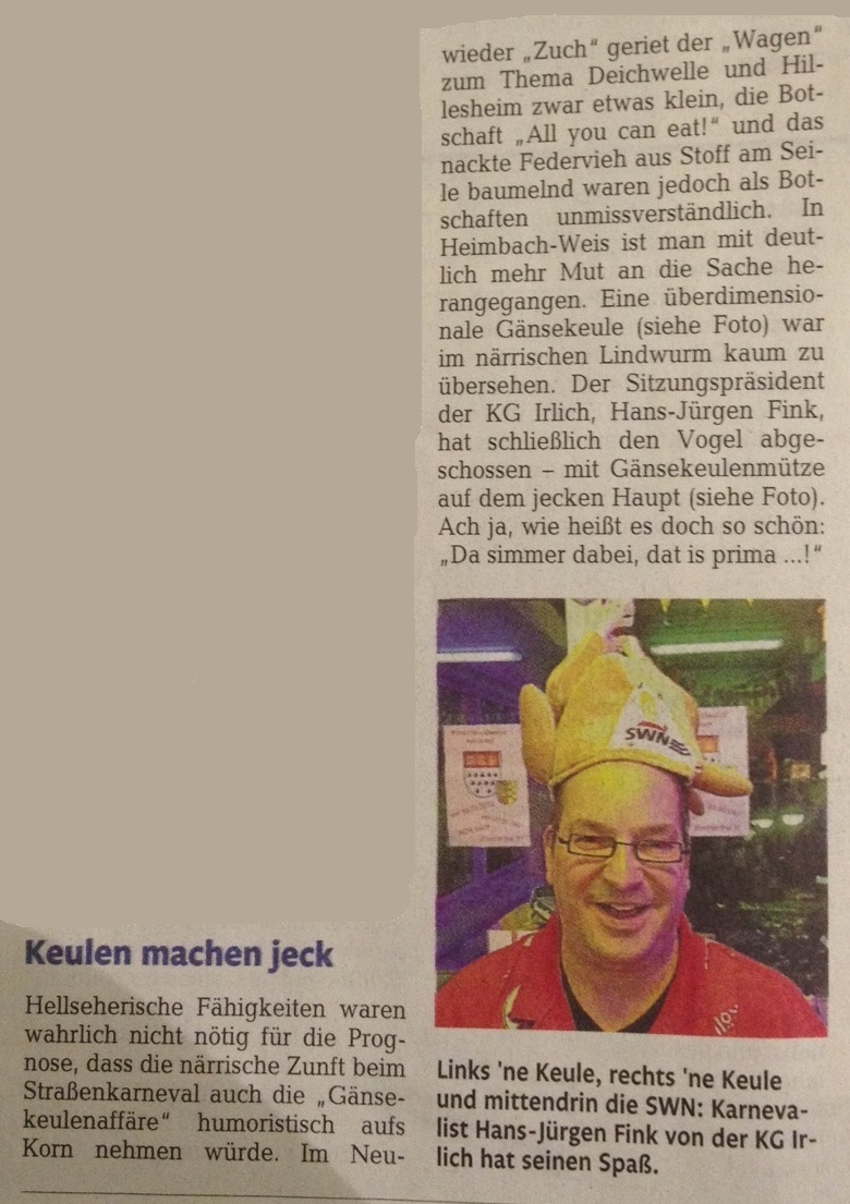 Rheinzeitung 25 02 2012
